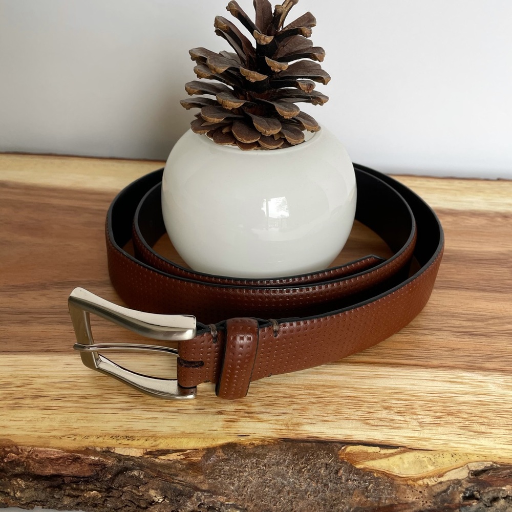Brown leather belt